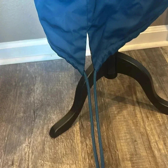 ✌️Dutch Bros reversible Rain Jacket Small Celestial Blue Zip up Waterproof Lined - Picture 9 of 14